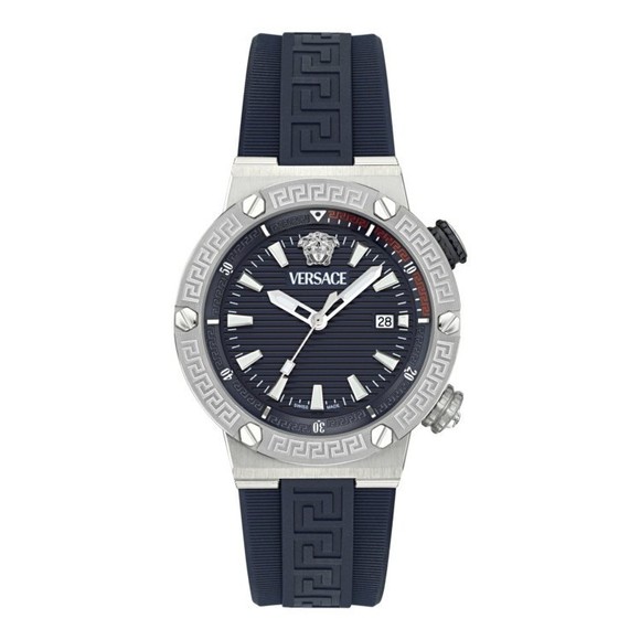 Versace Greca Logo Diver Recycled Pu Strap - NWT - Picture 1 of 5